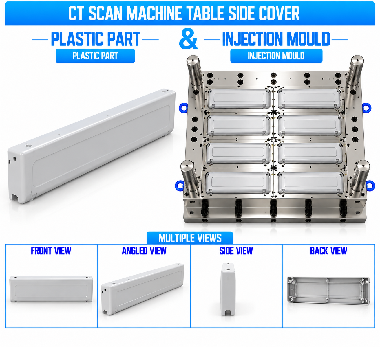 CT Scan Machine Plastic Table Side Cover Mould and Moulding Service